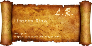 Lisztes Rita névjegykártya